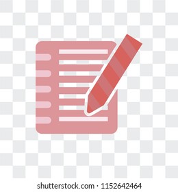 Notepad vector icon isolated on transparent background, Notepad logo concept