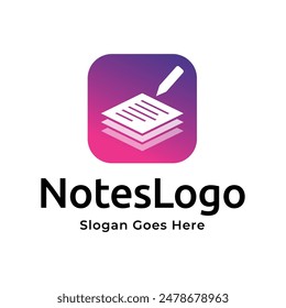 notepad vector, icon or logo sign symbol illustration