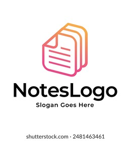 notepad vector, icon or logo sign symbol illustration