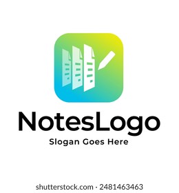 notepad vector, icon or logo sign symbol illustration