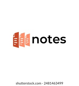 notepad vector, icon or logo sign symbol illustration