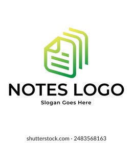 Vector de bloc de notas, icono o símbolo de logotipo