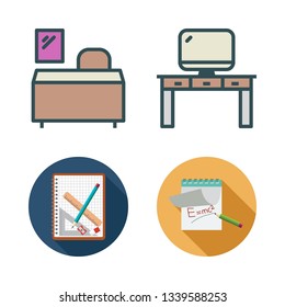 notepad vector icon set