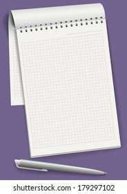 Notepad. Vector illustration
