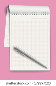 Notepad. Vector illustration