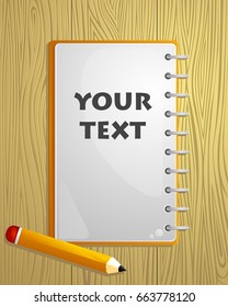 Notepad vector illustration