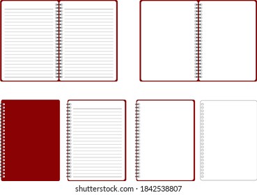 Colección de material de ilustración de vector Notepad