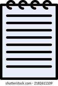 notepad Vector illustration on a transparent background.Premium quality symmbols.Stroke vector icon for concept and graphic design.