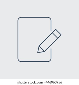 Notepad Vector Line Icon. Eps.-10.