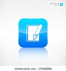 Notepad web icon. Application button.