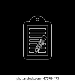 notepad  - white vector icon