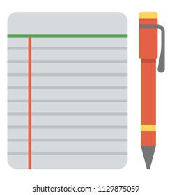 
Notepad to write points and a pen
