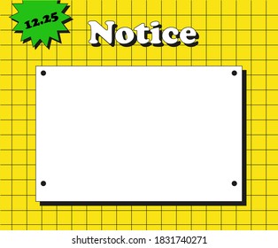 Notepad for writing announcements illustration set. plate, text, toy, object. Vector drawing. Hand drawn style.
