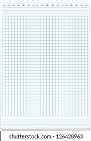 notepads. Blank sheet of paper for notes isolated on white