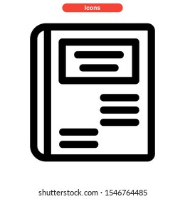 notepads icon isolated sign symbol vector illustration - high quality black style vector icons
