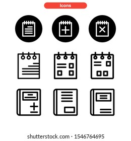 notepads icon isolated sign symbol vector illustration - Collection of high quality black style vector icons

