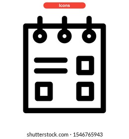 notepads icon isolated sign symbol vector illustration - high quality black style vector icons
