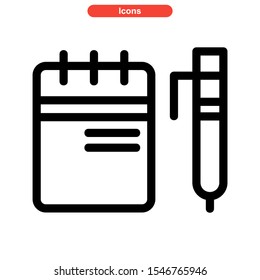 notepads icon isolated sign symbol vector illustration - high quality black style vector icons

