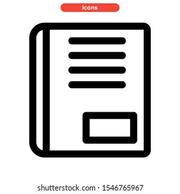 notepads icon isolated sign symbol vector illustration - high quality black style vector icons
