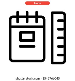 notepads icon isolated sign symbol vector illustration - high quality black style vector icons

