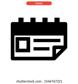 notepads icon isolated sign symbol vector illustration - high quality black style vector icons
