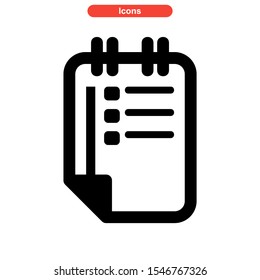 notepads icon isolated sign symbol vector illustration - high quality black style vector icons
