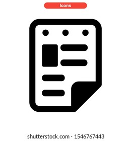 notepads icon isolated sign symbol vector illustration - high quality black style vector icons

