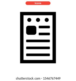 notepads icon isolated sign symbol vector illustration - high quality black style vector icons
