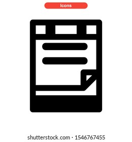 notepads icon isolated sign symbol vector illustration - high quality black style vector icons
