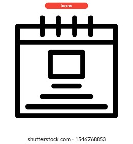notepads icon isolated sign symbol vector illustration - high quality black style vector icons
