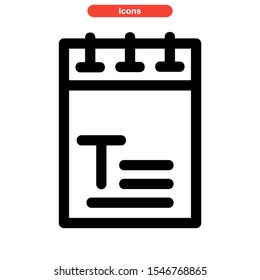 notepads icon isolated sign symbol vector illustration - high quality black style vector icons

