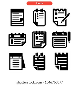 notepads icon isolated sign symbol vector illustration - Collection of high quality black style vector icons
