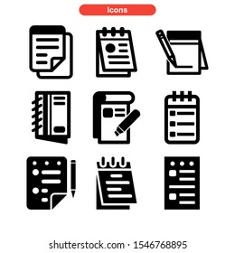 notepads icon isolated sign symbol vector illustration - Collection of high quality black style vector icons
