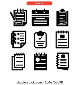 notepads icon isolated sign symbol vector illustration - Collection of high quality black style vector icons
