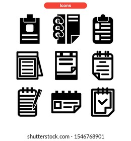 notepads icon isolated sign symbol vector illustration - Collection of high quality black style vector icons
