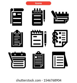 notepads icon isolated sign symbol vector illustration - Collection of high quality black style vector icons
