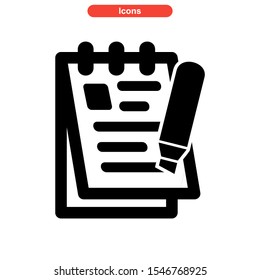notepads icon isolated sign symbol vector illustration - high quality black style vector icons

