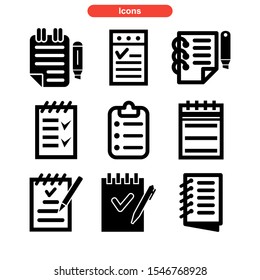 notepads icon isolated sign symbol vector illustration - Collection of high quality black style vector icons
