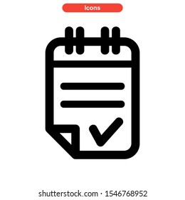 notepads icon isolated sign symbol vector illustration - high quality black style vector icons
