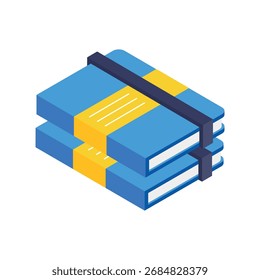 Notepads Isometric vector Style  Illustration 