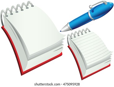 Notepads and pen.
