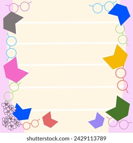 Notepaper, back to school design.