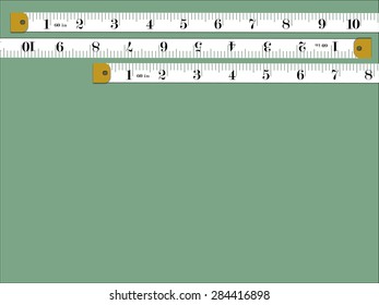 notepaper background with measuretape