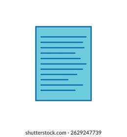 Notepaper isolated on white background, free space for writing messages. Art design lines, grid page notebook with margin. Notebook Lined Paper Background Or Texture. Vector illustration. EPS file 44.