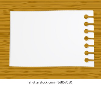 Notepaper on wood