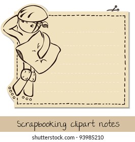 Notepaper for scrapbooking at school