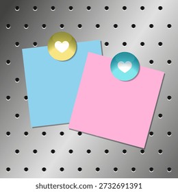 Notepaper Set for Magnetic Silver Board