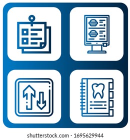 notepaper simple icons set. Contains such icons as Sticky note, Order, Priority, Agenda, can be used for web, mobile and logo