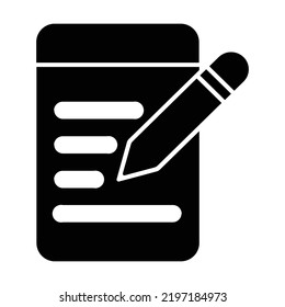 Notes black icon. Suitable for website, content design, poster, banner, or video editing needs