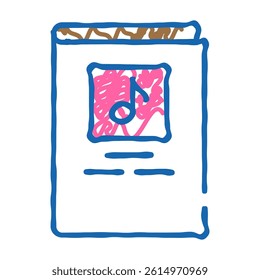 notes book doodle icon sketch vector. notes book sign. isolated symbol illustration
